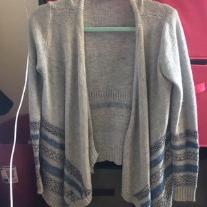 Blue and grey cardigan